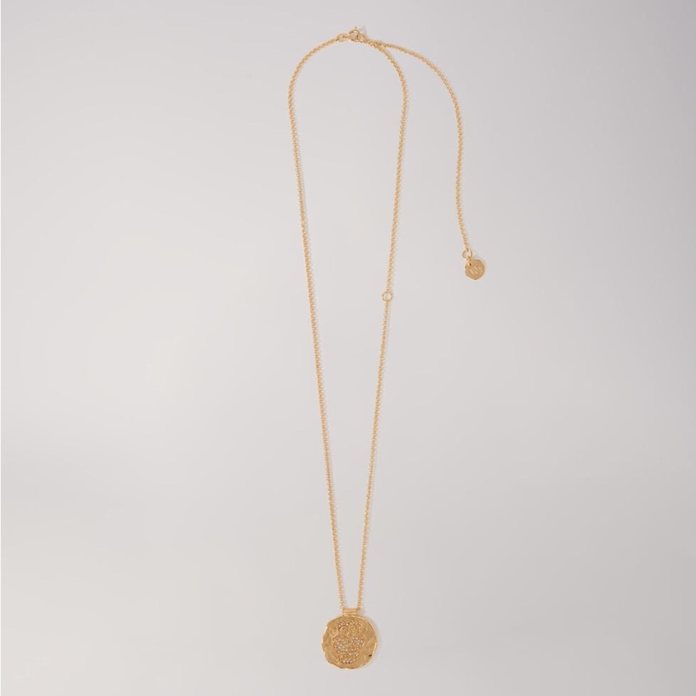 maje zodiac medal necklace - Gemini